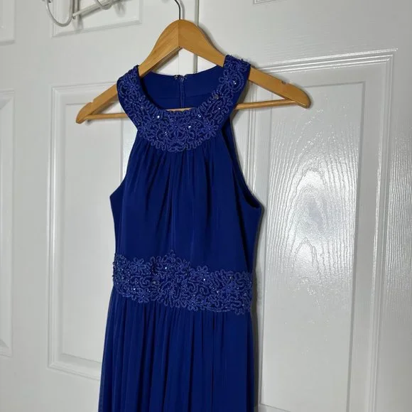 Women's One by Eight Royal Blue Halter Gown US Size 4 - Picture 3 of 15